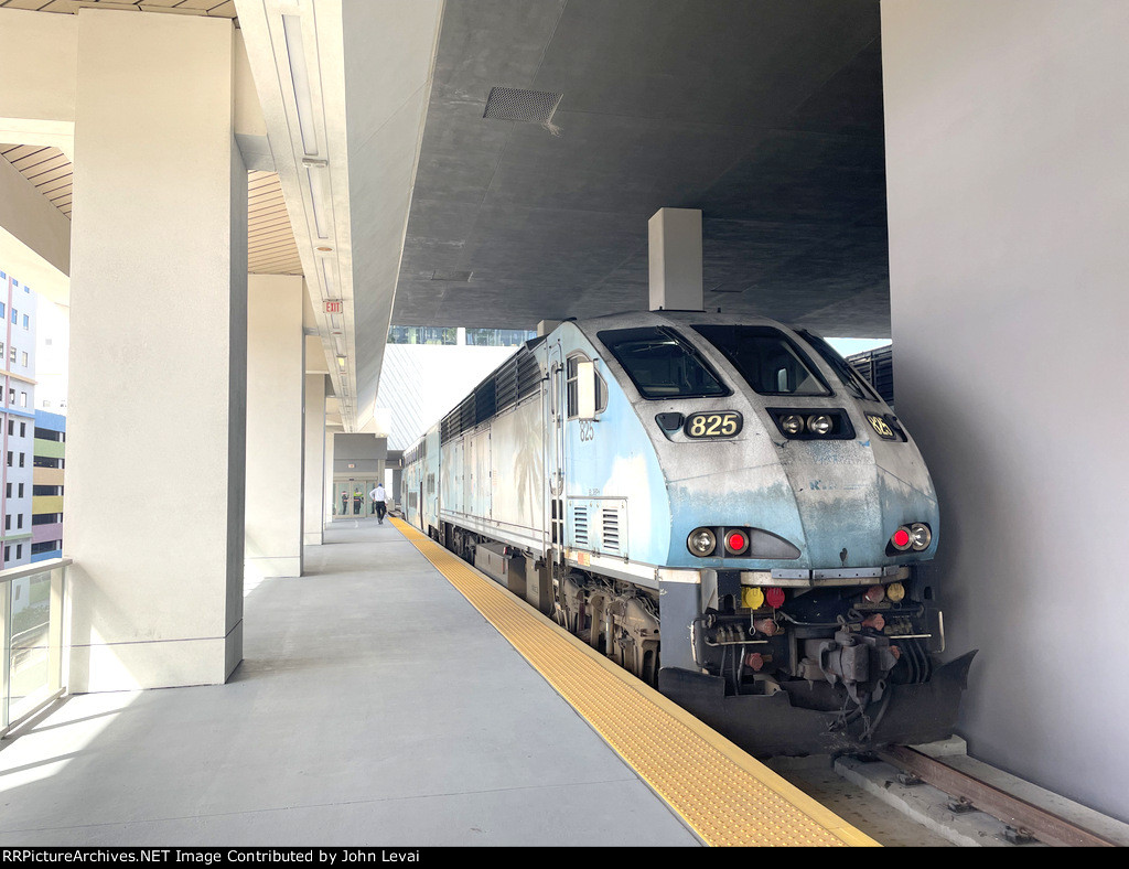 Tri-Rail Miami Central to Metrorail Transfer Station shuttle train at MC Station